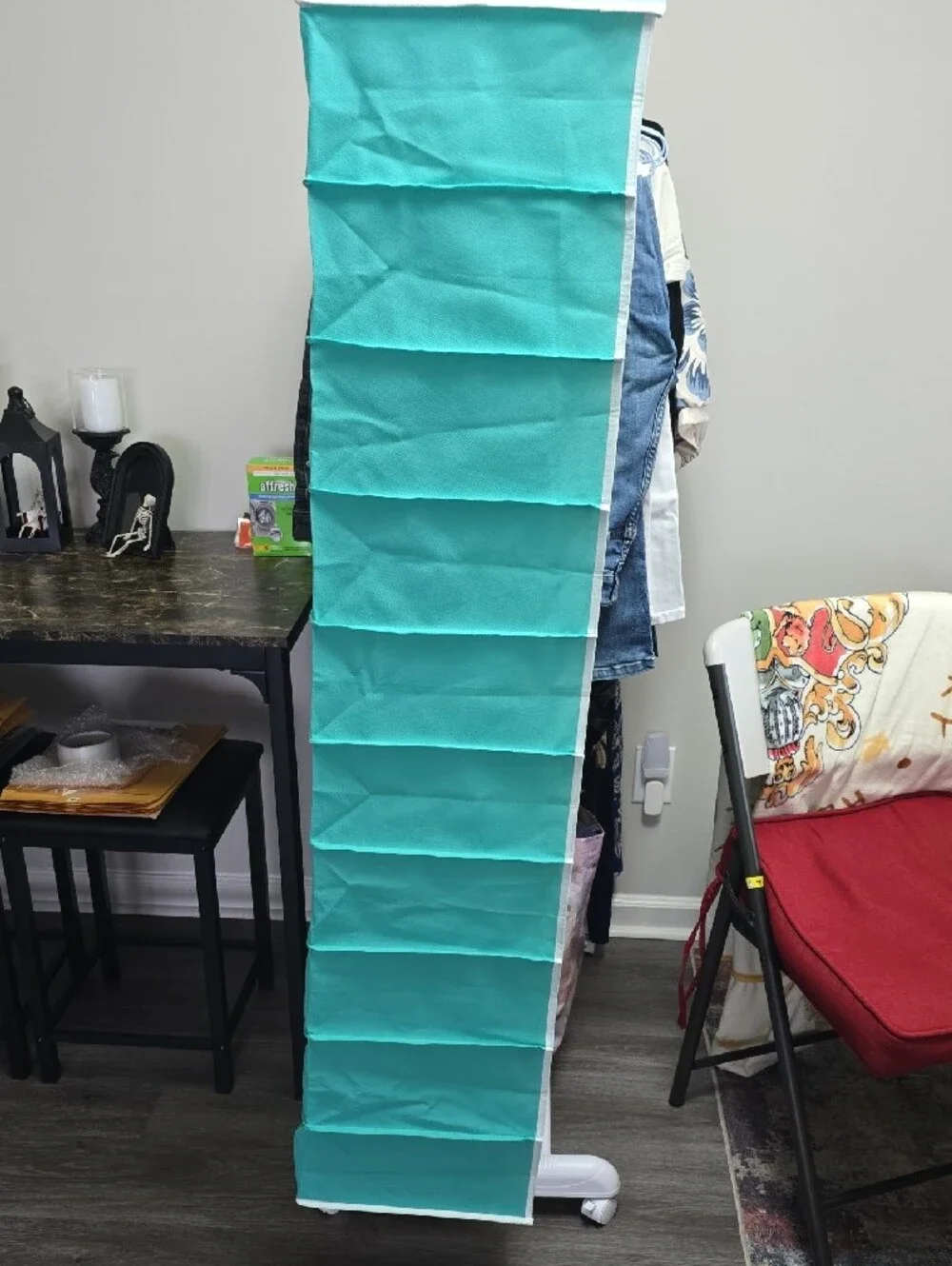 None teal hanging